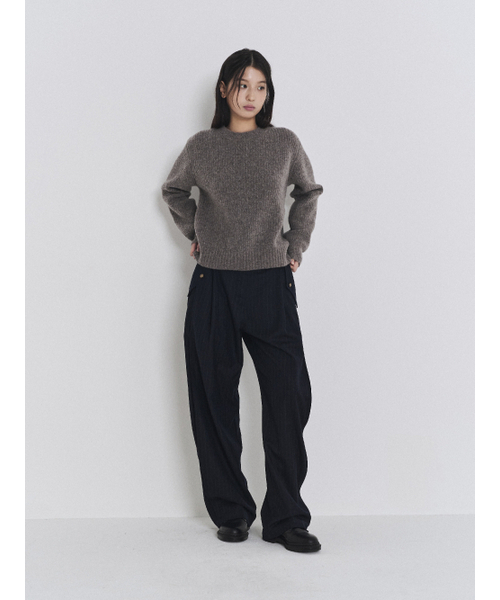 POKER FACE（ポーカーフェイス）の「(W)COMFORT ROUND NECK KINT OATMEAL（ニット/セーター・レディース・オートミール・46）」の4枚目の写真