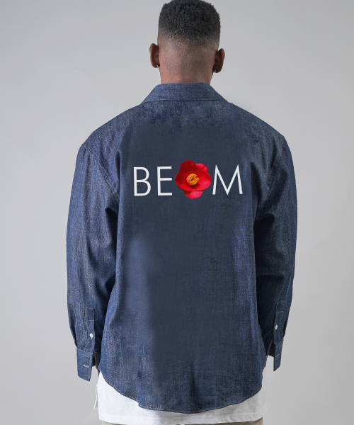 BEOM(ボム)の「ボムドンベクロゴデニムオーバーサイズシャツ(ブルー)(シャツ/ブラウス・メンズ・その他・MEDIUM/LARGE)」の1枚目の写真