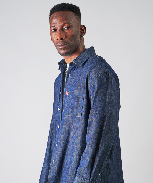 BEOM(ボム)の「ボムドンベクロゴデニムオーバーサイズシャツ(ブルー)(シャツ/ブラウス・メンズ・その他・MEDIUM/LARGE)」の8枚目の写真