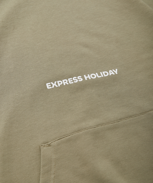 Express Holiday(エクスプレスホリデー)の「ラッシュアウトトラベラーフーディー_カーキ(パーカー・レディース・その他・1/2/3)」の3枚目の写真