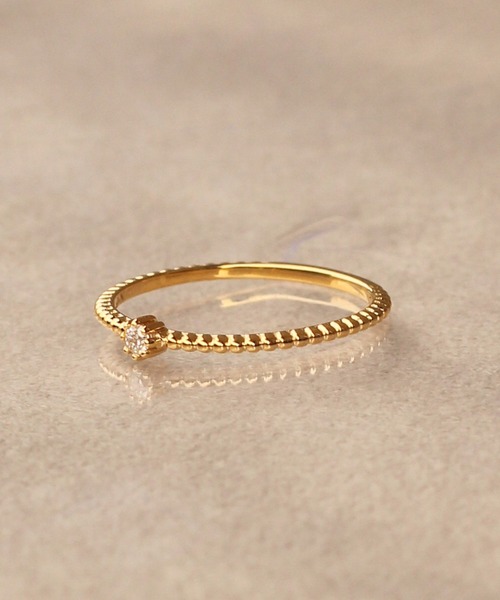 NOIR DE POUPEE（ノワールドプーペ）の「【WEB限定】K18vermeil ダイヤモンド1石 リング（リング・レディース・ゴールド・#13/#15/#11）」の11枚目の写真