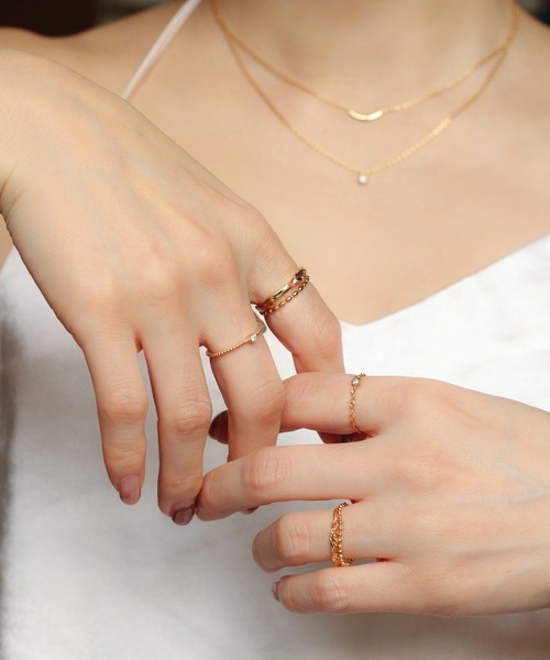 WEB限定】K18vermeil ダイヤモンド1石 リング（リング）｜NOIR DE