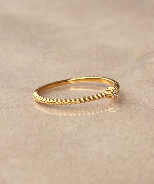 NOIR DE POUPEE（ノワールドプーペ）の「【WEB限定】K18vermeil ダイヤモンド1石 リング（リング・レディース・ゴールド・#13/#15/#11）」の12枚目の写真