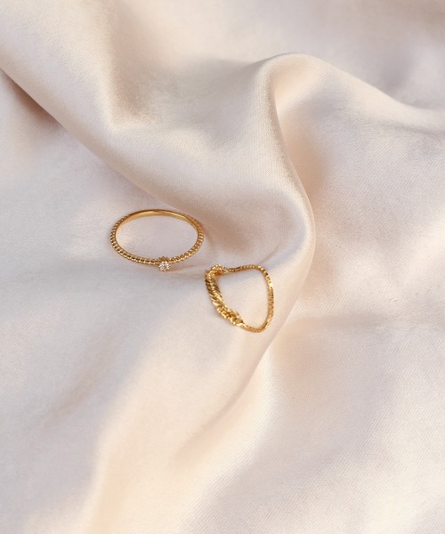 NOIR DE POUPEE（ノワールドプーペ）の「【WEB限定】K18vermeil ダイヤモンド1石 リング（リング・レディース・ゴールド・#13/#15/#11）」の6枚目の写真