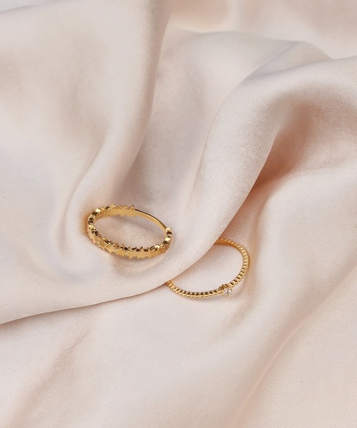 NOIR DE POUPEE（ノワールドプーペ）の「【WEB限定】K18vermeil ダイヤモンド1石 リング（リング・レディース・ゴールド・#13/#15/#11）」の7枚目の写真