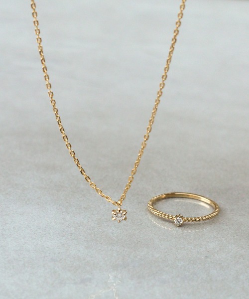 NOIR DE POUPEE（ノワールドプーペ）の「【WEB限定】K18vermeil ダイヤモンド1石 リング（リング・レディース・ゴールド・#13/#15/#11）」の10枚目の写真