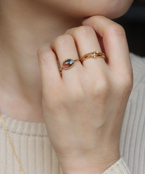 WEB限定】K18vermeil ダイヤモンド1石 リング（リング）｜NOIR DE