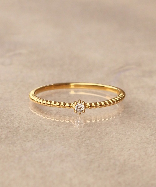 NOIR DE POUPEE（ノワールドプーペ）の「【WEB限定】K18vermeil ダイヤモンド1石 リング（リング・レディース・ゴールド・#13/#15/#11）」の19枚目の写真