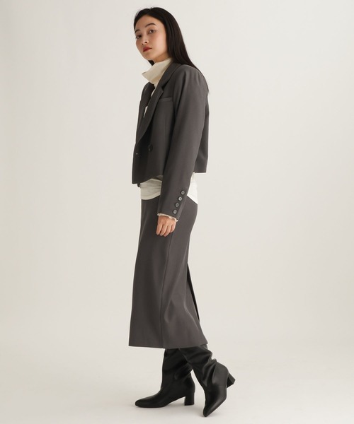 studio CLIP（スタディオクリップ）の「【daily CLIP】Wボタンショートジャケット（テーラードジャケット・レディース・ベージュ/チャコール・FREE）」の11枚目の写真