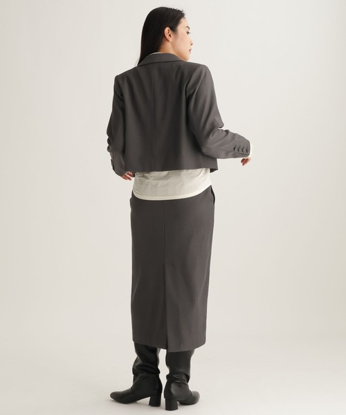 studio CLIP（スタディオクリップ）の「【daily CLIP】Wボタンショートジャケット（テーラードジャケット・レディース・ベージュ/チャコール・FREE）」の12枚目の写真