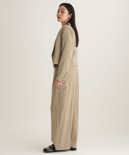 studio CLIP（スタディオクリップ）の「【daily CLIP】Wボタンショートジャケット（テーラードジャケット・レディース・ベージュ/チャコール・FREE）」の16枚目の写真