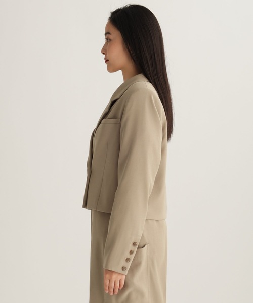 studio CLIP（スタディオクリップ）の「【daily CLIP】Wボタンショートジャケット（テーラードジャケット・レディース・ベージュ/チャコール・FREE）」の19枚目の写真