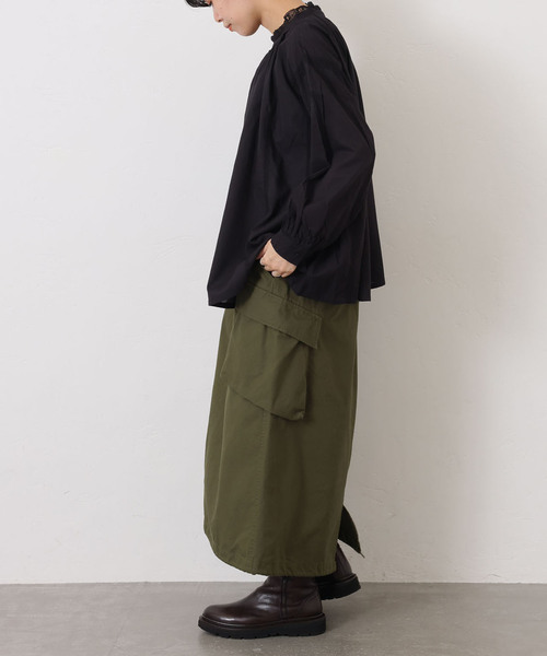 JOURNAL STANDARD LUXE（ジャーナルスタンダード　ラックス）の「【SOIL】CAMBRIC WITH LACE GATHERED SMOCK（シャツ/ブラウス・レディース・ブラック/ホワイト・2）」の5枚目の写真
