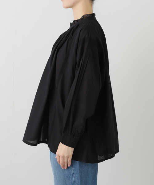 JOURNAL STANDARD LUXE（ジャーナルスタンダード　ラックス）の「【SOIL】CAMBRIC WITH LACE GATHERED SMOCK（シャツ/ブラウス・レディース・ブラック/ホワイト・2）」の15枚目の写真