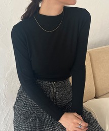 メローデザインボトルネックトップス