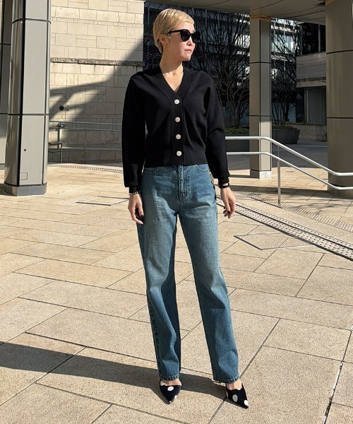 JENNE(ジェンヌ)の「サマーニットカーディガン(カーディガン/ボレロ・レディース・ブラック/ピンク・LARGE/MEDIUM/SMALL)」の3枚目の写真