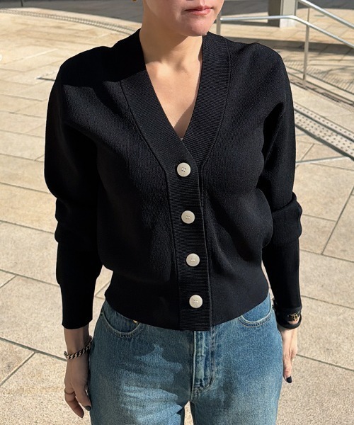 JENNE(ジェンヌ)の「サマーニットカーディガン(カーディガン/ボレロ・レディース・ブラック/ピンク・LARGE/MEDIUM/SMALL)」の4枚目の写真