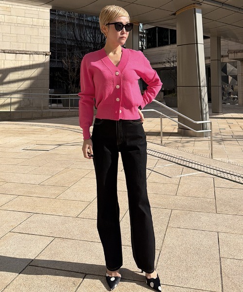 JENNE(ジェンヌ)の「サマーニットカーディガン(カーディガン/ボレロ・レディース・ブラック/ピンク・LARGE/MEDIUM/SMALL)」の13枚目の写真