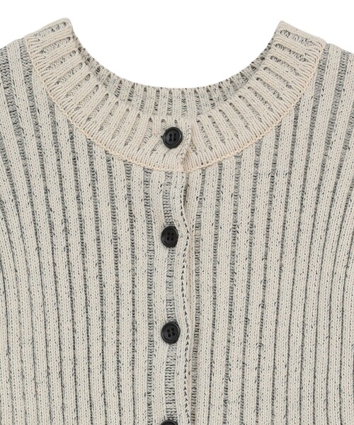 CLANE（クラネ）の「【CLANE/クラネ】W FACE SHORT FRILLED KNIT TOPS/ダブルフェイスショートフリルカーディガン（カーディガン/ボレロ・レディース・ホワイト/グレー/ブラック・1）」の5枚目の写真