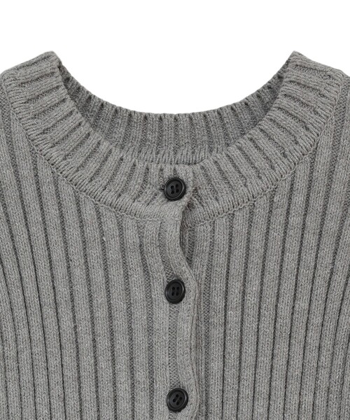 CLANE（クラネ）の「【CLANE/クラネ】W FACE SHORT FRILLED KNIT TOPS/ダブルフェイスショートフリルカーディガン（カーディガン/ボレロ・レディース・ホワイト/グレー/ブラック・1）」の11枚目の写真