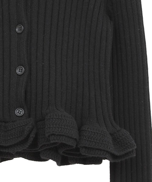 CLANE（クラネ）の「【CLANE/クラネ】W FACE SHORT FRILLED KNIT TOPS/ダブルフェイスショートフリルカーディガン（カーディガン/ボレロ・レディース・ホワイト/グレー/ブラック・1）」の19枚目の写真
