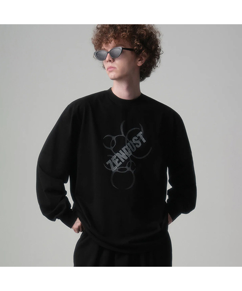 ZENDUST（ジェンダスト）の「Trier Long Sleeve - 8COL（Tシャツ/カットソー・レディース・ブラックミックス/ダークグレー/ブラック×ホワイト/グレー×ホワイト/アイボリー/ライトピンク/ブラック×ピンク/グレー×ピンク・MEDIUM/LARGE）」の4枚目の写真