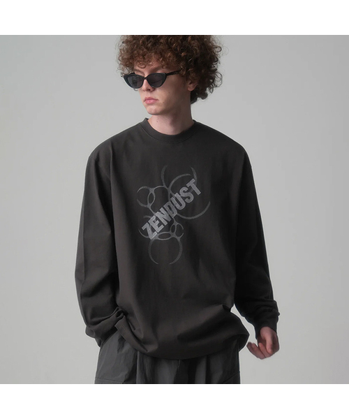 ZENDUST（ジェンダスト）の「Trier Long Sleeve - 8COL（Tシャツ/カットソー・レディース・ブラックミックス/ダークグレー/ブラック×ホワイト/グレー×ホワイト/アイボリー/ライトピンク/ブラック×ピンク/グレー×ピンク・MEDIUM/LARGE）」の6枚目の写真