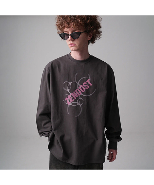 ZENDUST（ジェンダスト）の「Trier Long Sleeve - 8COL（Tシャツ/カットソー・レディース・ブラックミックス/ダークグレー/ブラック×ホワイト/グレー×ホワイト/アイボリー/ライトピンク/ブラック×ピンク/グレー×ピンク・MEDIUM/LARGE）」の7枚目の写真