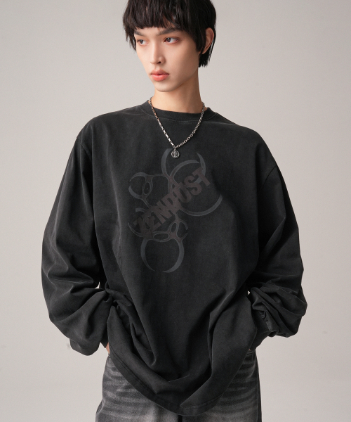 ZENDUST（ジェンダスト）の「Trier Long Sleeve - 8COL（Tシャツ/カットソー・レディース・ブラックミックス/ダークグレー/ブラック×ホワイト/グレー×ホワイト/アイボリー/ライトピンク/ブラック×ピンク/グレー×ピンク・MEDIUM/LARGE）」の9枚目の写真