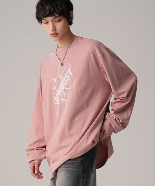 ZENDUST（ジェンダスト）の「Trier Long Sleeve - 8COL（Tシャツ/カットソー・レディース・ブラックミックス/ダークグレー/ブラック×ホワイト/グレー×ホワイト/アイボリー/ライトピンク/ブラック×ピンク/グレー×ピンク・MEDIUM/LARGE）」の10枚目の写真