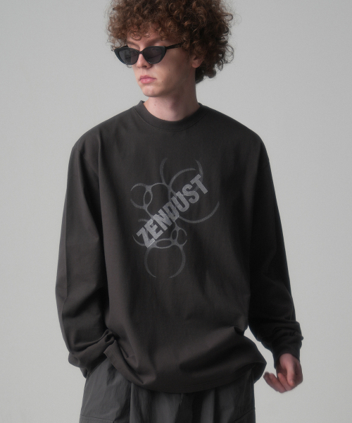 ZENDUST（ジェンダスト）の「Trier Long Sleeve - 8COL（Tシャツ/カットソー・レディース・ブラックミックス/ダークグレー/ブラック×ホワイト/グレー×ホワイト/アイボリー/ライトピンク/ブラック×ピンク/グレー×ピンク・MEDIUM/LARGE）」の14枚目の写真