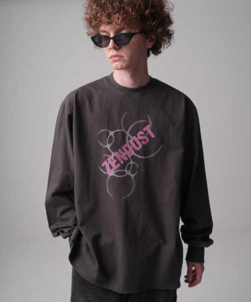 ZENDUST（ジェンダスト）の「Trier Long Sleeve - 8COL（Tシャツ/カットソー・レディース・ブラックミックス/ダークグレー/ブラック×ホワイト/グレー×ホワイト/アイボリー/ライトピンク/ブラック×ピンク/グレー×ピンク・MEDIUM/LARGE）」の15枚目の写真
