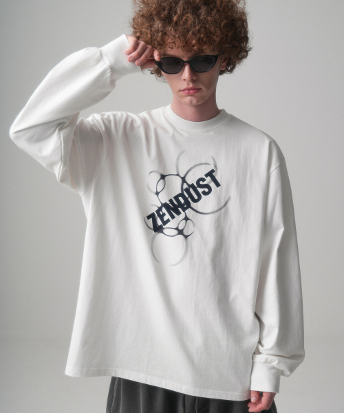 ZENDUST（ジェンダスト）の「Trier Long Sleeve - 8COL（Tシャツ/カットソー・レディース・ブラックミックス/ダークグレー/ブラック×ホワイト/グレー×ホワイト/アイボリー/ライトピンク/ブラック×ピンク/グレー×ピンク・MEDIUM/LARGE）」の16枚目の写真
