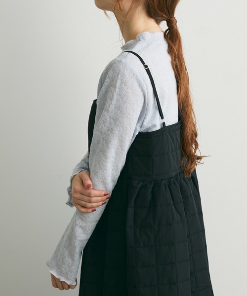 Crisp（クリスプ）の「フラワーエンボスTシャツ（Tシャツ/カットソー・レディース・グリーン/グレー・FREE）」の7枚目の写真