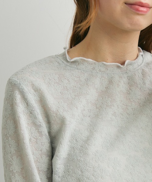 Crisp（クリスプ）の「フラワーエンボスTシャツ（Tシャツ/カットソー・レディース・グリーン/グレー・FREE）」の16枚目の写真