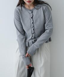 SENSE OF PLACE by URBAN RESEARCH | 『洗濯可』フリルトリムニットカーディガン(ニット/セーター)