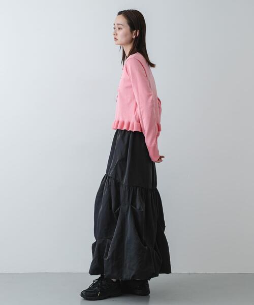 SENSE OF PLACE by URBAN RESEARCH（センスオブプレイスバイアーバンリサーチ）の「『洗濯可』フリルトリムニットカーディガン（ニット/セーター・レディース・ピンク/ネイビー/グレー・ONE）」の17枚目の写真