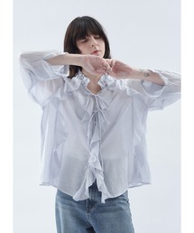 Shelly island | 楊柳シアーフリルシャツ(シャツ/ブラウス)