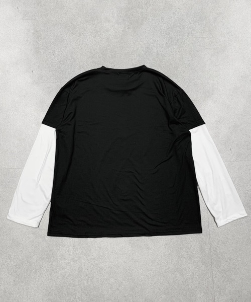 SHEPP(シープ)の「【26年春夏新作】シンプルフェイクレイヤードロンT(Tシャツ/カットソー・メンズ・ブラック/ホワイト・L/M)」の7枚目の写真