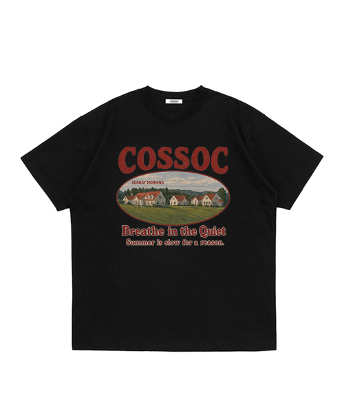 COSO(コソ)の「サンデーモーニングオーバーティーシャツ (ブラック)(Tシャツ/カットソー・レディース・ブラック・S/M/L)」の1枚目の写真