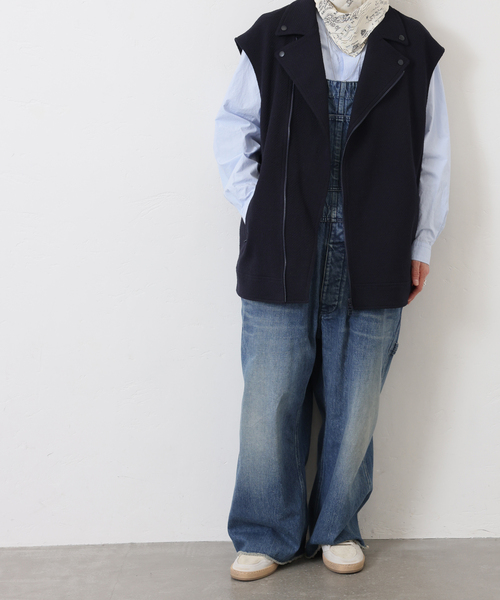 JOURNAL STANDARD LUXE（ジャーナルスタンダード　ラックス）の「MIXツィードライダースベスト（その他アウター・レディース・ネイビー・FREE）」の21枚目の写真