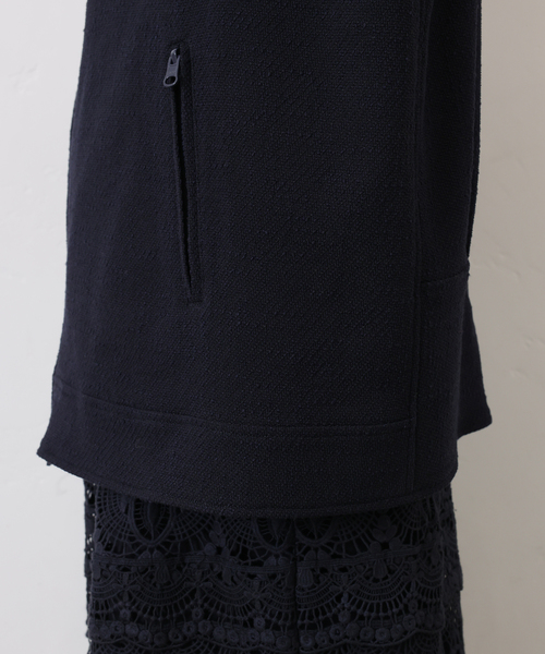 JOURNAL STANDARD LUXE（ジャーナルスタンダード　ラックス）の「MIXツィードライダースベスト（その他アウター・レディース・ネイビー・FREE）」の8枚目の写真