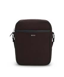 BOSSレタリングロゴ ストラクチャードレザー レポーターバッグ