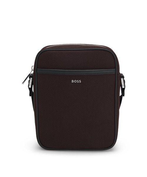 BOSS(ボス)の「キャンバス レポーターバッグ レタリングロゴ(ショルダーバッグ・メンズ・ダークブラウン・ONESIZE)」の1枚目の写真