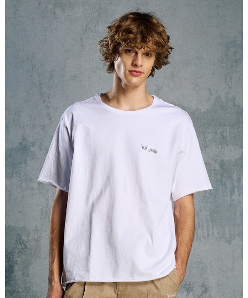 wjk(ダヴルジェイケイ)の「cut-off S/S(printed)(Tシャツ/カットソー・メンズ・ブラック/ホワイト・SMALL/MEDIUM/LARGE/X-LARGE)」の2枚目の写真