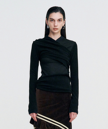 Layered Knit Top _ BLACK