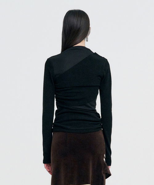 KIMZISU（キムジス）の「Layered Knit Top _ BLACK（ニット/セーター・レディース・その他・ONE SIZE）」の3枚目の写真