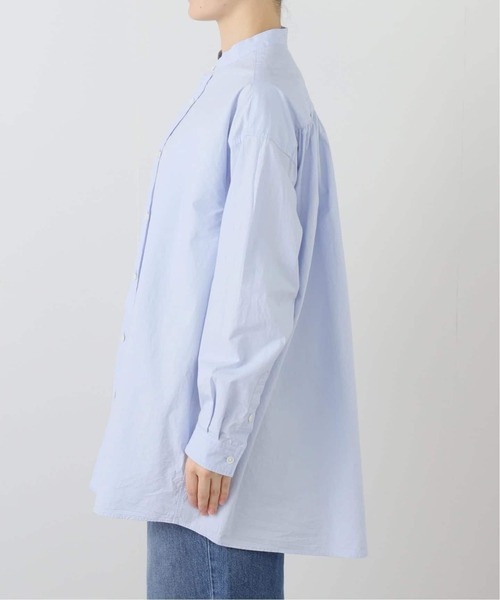 JOURNAL STANDARD LUXE（ジャーナルスタンダード　ラックス）の「60コットン スタンドカラーギャザーシャツ（シャツ/ブラウス・レディース・ブラック/サックスブルー/ホワイト・FREE）」の10枚目の写真