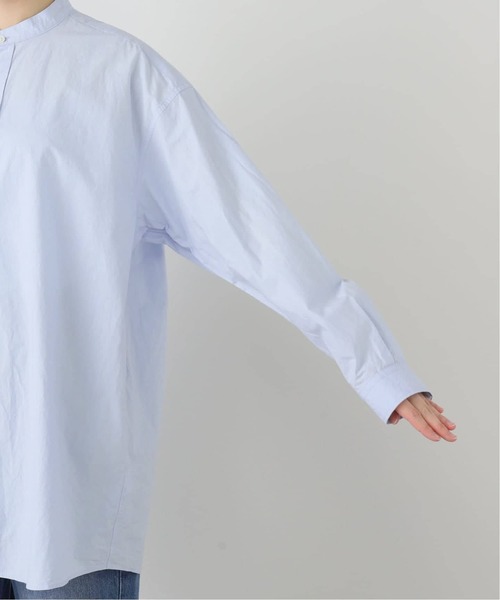 JOURNAL STANDARD LUXE（ジャーナルスタンダード　ラックス）の「60コットン スタンドカラーギャザーシャツ（シャツ/ブラウス・レディース・ブラック/サックスブルー/ホワイト・FREE）」の12枚目の写真