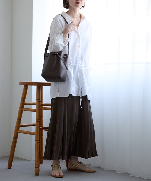 HASHIBAMI（ハシバミ）の「【HASHIBAMI】フェズ巾着バッグ M（ショルダーバッグ・レディース・ダークブラウン/ブラック・FREE）」の10枚目の写真